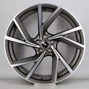 20x8.5" Jaguar Jaguar Labyrinth Style alloy wheel in gunmetal machined, 5x108 - front face (OMI-00496-2)