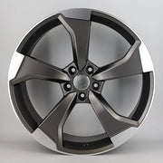 20x9" Audi Audi S3 Style alloy wheel in gunmetal machined, 5x112 - front face