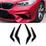 Front Bumper Canard Gloss Black - BMW M2 F87 16-21