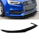 Front Bumper Lip Splitter Gloss Black - Audi S3 8V Pre Facelift 13-16