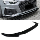 Front Splitter Lip Gloss Black - Audi A5 S5 F5 Facelift 2021-2025