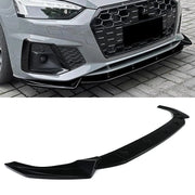 Front Splitter Lip Gloss Black - Audi A5 S5 F5 Facelift 2021-2025