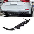 Rear Blade Style Diffuser & Spats Gloss Black – Audi S3 8V 17-20 OMI ALLOY WHEELS