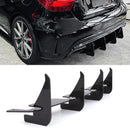 Rear Blade Style Diffuser Gloss Black – Mercedes A Class AMG A45 W176 13-18 OMI ALLOY WHEELS