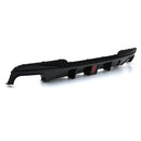 Quad Exit Rear Diffuser with LED Gloss Black - BMW 5 Series F10 F11 2011-2017