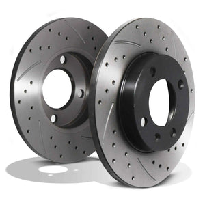 Front Drilled Grooved 239mm Brake Discs - Seat Ibiza 6K 93-02