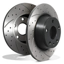 Rear Grooved Drilled 286mm Brake Discs - Audi TT 8J Roadster 2.0TDI TFSI 1.8T OMI ALLOY WHEELS