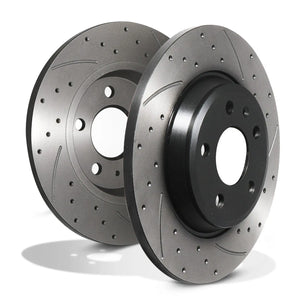 Rear Drilled Grooved 300mm Brake Discs - Audi A5 8T Coupe Cabriolet Sportback