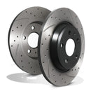 Rear Drilled Grooved 300mm Brake Discs - Audi A5 8T Coupe Cabriolet Sportback OMI ALLOY WHEELS
