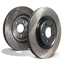 Rear Drilled Grooved 330mm Brake Discs - Audi A4 B8.5 & A5 8T3 12+ OMI ALLOY WHEELS
