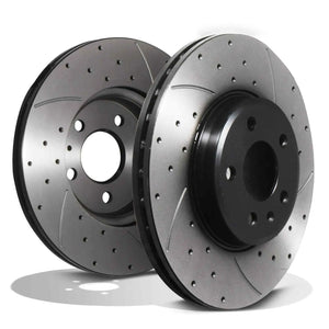 Front Drilled Grooved 314mm Brake Discs - Audi A4 B8 B9 & A5 8T 07+