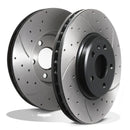 Front Drilled Grooved 320mm Brake Discs - Audi A4 1.8 2.0TDI 3.0 Quattro Avant OMI ALLOY WHEELS