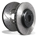 Front Drilled Grooved 320mm Brake Discs - Audi A5, Convertible & Sportback