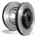 Front Drilled Grooved 345mm Brake Discs - Audi A4 B8 S4 Quattro 3.0 V6 2008+