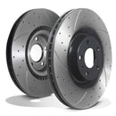 Front Drilled Grooved 345mm Brake Discs - Audi A4 S4 Quattro B6 B7 03-09 OMI ALLOY WHEELS