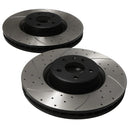 Front Drilled Vented 356mm Brake Discs - Audi S7 A6 C7 A8 D4 3.0 TDI Quattro OMI ALLOY WHEELS
