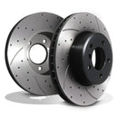 Front Drilled Grooved 324mm Brake Discs - BMW 8 Series E31 850I 850Ci 90-99