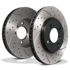 Front Drilled Grooved 260mm Brake Discs - BMW 3 Series E30 E36 320 323 325 82+