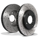Front Drilled Grooved 260mm Brake Discs - BMW 3 Series E30 E36 320 323 325 82+ OMI ALLOY WHEELS