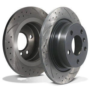 Rear Grooved Drilled 290mm Brake Discs - BMW 1 2 Series F20 F21 F22 F23 11+