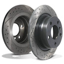 Rear Grooved Drilled 290mm Brake Discs - BMW 1 2 Series F20 F21 F22 F23 11+ OMI ALLOY WHEELS