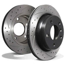 Rear Drilled Grooved 276mm Brake Discs - BMW 3 Series E36 320 323 98-05 OMI ALLOY WHEELS