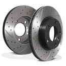 Front Drilled Grooved 286mm Brake Discs - BMW E46 Saloon Coupe Touring OMI ALLOY WHEELS