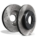 Front Drilled Grooved 300mm Brake Discs - BMW 3 Series E46 318d 320d Td Cd Ti Ci 98-06 OMI ALLOY WHEELS