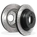 Rear Drilled Grooved 300mm Brake Discs - BMW E82 E88 120i 120D 118D