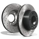 Front Drilled Grooved 284mm Brake Discs - BMW 1 Series E81 E87 116I 118I 04-11