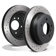 Rear Drilled Grooved 300mm Brake Discs - BMW 1 Series E81 E87 120D 130I 04-12