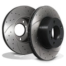 Front Drilled Grooved 300mm Brake Discs - BMW Z4 20I 23I 28I 30I 35I 2009+ OMI ALLOY WHEELS