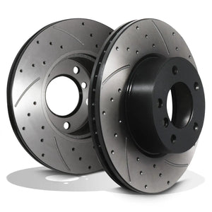 Front Drilled Grooved 300mm Brake Discs - BMW 3 Series E90 E91 E92 E93 320I 325I