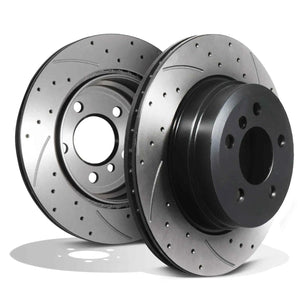 Rear Drilled Grooved 320mm Brake Discs - BMW X5 E70 07-13