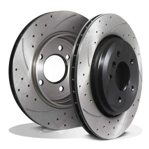 Rear Drilled Grooved 320mm Brake Discs - BMW 3 Series E46 330i 330D 98-05
