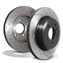 Rear Drilled Grooved 320mm Brake Discs - BMW E60 E61 E63 530D 525 D 520I 03+