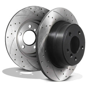 Rear Drilled Grooved 324mm Brake Discs - BMW X5 E53 00-06