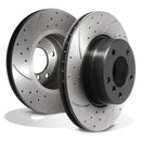 Front Drilled Grooved 310mm Brake Discs - BMW E61 520I 525I 525D Touring 03-10