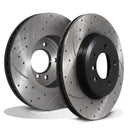 Front Drilled Grooved 325mm Brake Discs - BMW E46 Saloon Touring Coupe 00-07