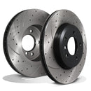Front Drilled Grooved Vented 325mm Brake Discs - BMW E46 330I 330D 325I 00+