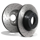 Front Drilled Grooved 330mm Brake Discs - BMW 3 Series E90 E91 E92 320 325 330 04+