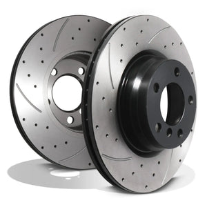 Front Drilled Grooved 330mm Brake Discs - BMW 3 Series F30 325D 328I 330D 11-19