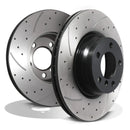 Front Drilled Grooved 330mm Brake Discs - BMW 3 Series F30 325D 328I 330D 11-19 OMI ALLOY WHEELS