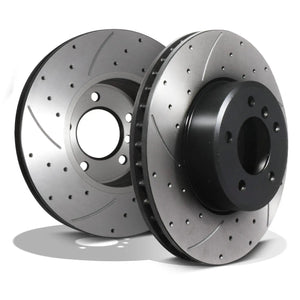 Front Drilled Grooved 324mm Brake Discs - BMW 6 Series E63 E64 630I 04-10