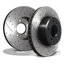 Front Drilled Grooved 324mm Brake Discs - BMW 6 Series E63 E64 630I 04-10 OMI ALLOY WHEELS