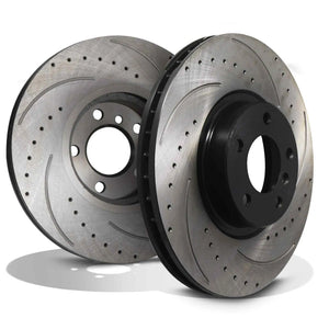 Front Drilled Grooved 348mm Brake Discs - BMW X6 E71 08+