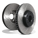 Front Drilled Grooved 348mm Brake Discs - BMW 7 Series F01 F02 730D 740D 740I