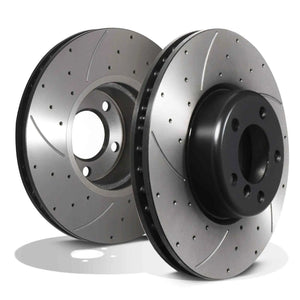 Front Drilled Grooved 345mm Brake Discs - BMW 1 Series M135i M140i F20 F21 11-19