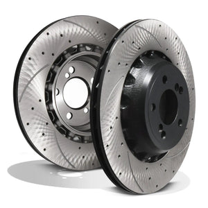Rear Drilled Grooved Vented 370mm Brake Discs - BMW F80 M3 14-18