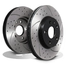 Front Drilled Grooved 275mm Brake Discs - Vauxhall Astra J 1.3 1.7 2.0 CDTI OMI ALLOY WHEELS